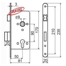 Zamek 90/50 JANIA